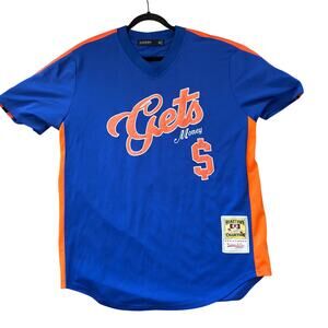 Hudson Outerwear Gets Money Paid AF Jersey Blue Orange 2XL Streetwear Y2K